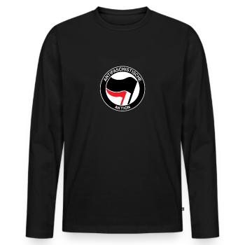 Action antifasciste Antifa Antifasciste - T-shirt manches longues Premium bio Homme - noir - Devant - Nico (187cm)