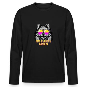 Lustiges Zwergspitz Besitzer - Männer Premium Bio Langarmshirt - Schwarz - Vorne - Nico (187cm)