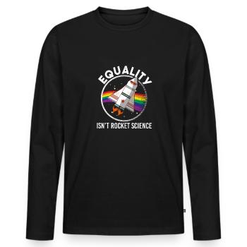L'amour est fierté Herz Égalité Dame Herr Frau Merch - T-shirt manches longues Premium bio Homme - noir - Devant - Nico (187cm)
