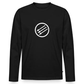 Drei Pfeile Eiserne Front Antifaschismus Antifa - Männer Premium Bio Langarmshirt - Schwarz - Vorne - Nico (187cm)