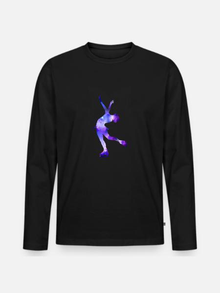 Figure skating gift figure skater girl - Men's Premium Organic Long Sleeve Shirt - black