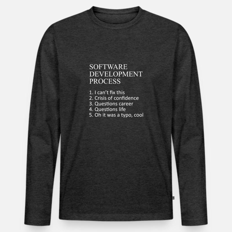 Web Developer Software Development Process Javascr Men's Premium Organic Long Sleeve Shirt