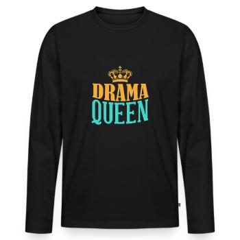 Drama Queens Movie Theatre Acting Broadway L - Men's Premium Organic Long Sleeve Shirt - black - Front - Nico (187cm)