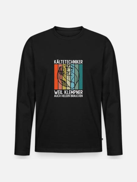 Kältetechniker Klimatechniker - Männer Premium Bio Langarmshirt - Schwarz