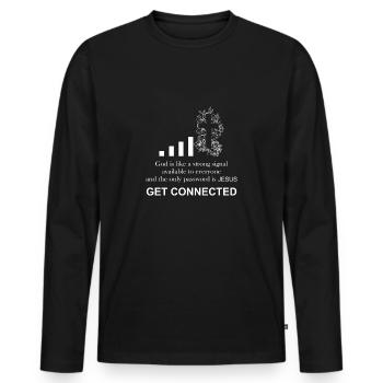 Katholischer Priester | Witziges Geschenk | - Männer Premium Bio Langarmshirt - Schwarz - Vorne - Nico (187cm)