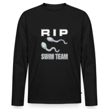 Funny Vasectomy RIP Swimming Team Surgery Humor - Men's Premium Organic Long Sleeve Shirt - black - Front - Nico (187cm)