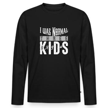 mummy - Men's Premium Organic Long Sleeve Shirt - black - Front - Nico (187cm)