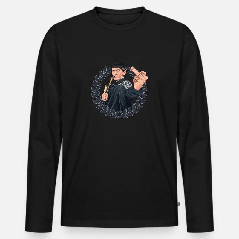 Rieser Grantler // Illustration - Männer Premium Bio Langarmshirt - Schwarz