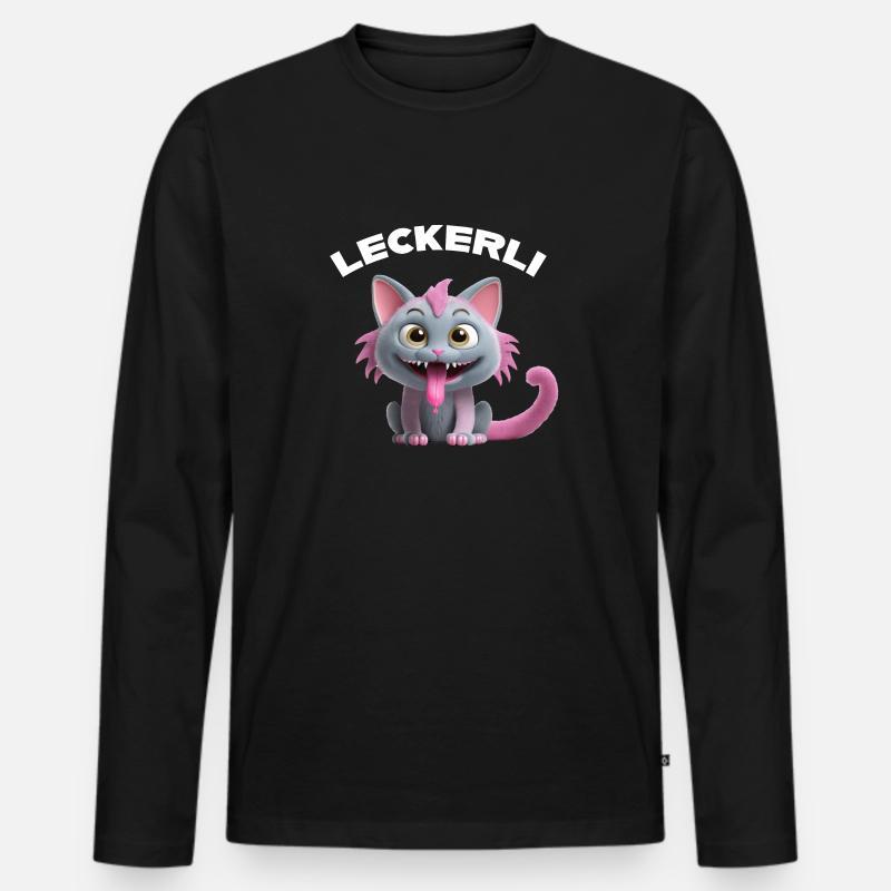 Leckerli - Männer Premium Bio Langarmshirt - Schwarz