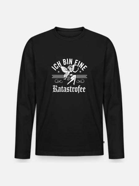 Ich bin eine Katastrophe - Men's Premium Organic Long Sleeve Shirt - black