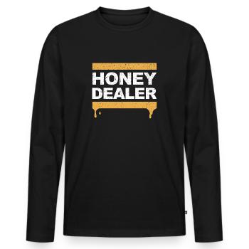 Honey Dealer Imker Biene Honig Bienen Imkerei Wabe - Männer Premium Bio Langarmshirt - Schwarz - Vorne - Nico (187cm)