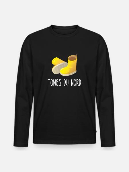 tongs du nord - T-shirt manches longues Premium bio Homme - noir