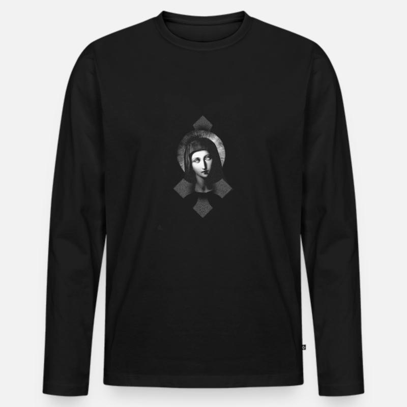 die Jungfrau - Männer Premium Bio Langarmshirt - Schwarz