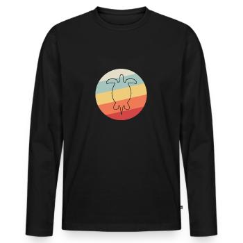 Schildkröte Turtle in circle turtle - Männer Premium Bio Langarmshirt - Schwarz - Vorne - Nico (187cm)