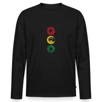Feu trafic trafic cadeau enfants couleurs voiture colorée - T-shirt manches longues Premium bio Homme - noir - Devant - Nico (187cm)