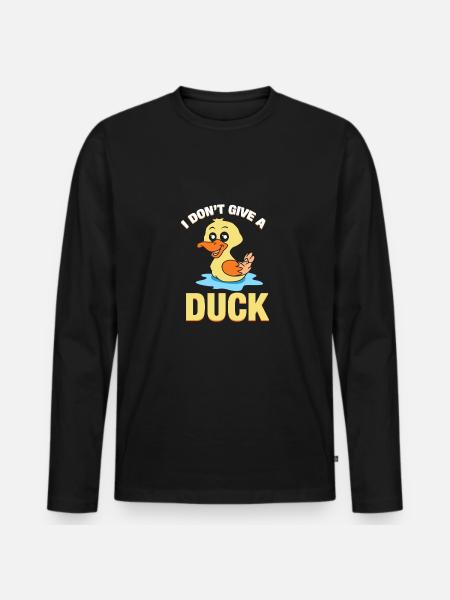 Funny Duck - Men's Premium Organic Long Sleeve Shirt - black