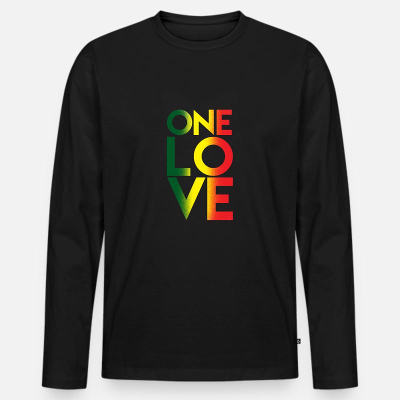 Eine Liebe - Männer Premium Bio Langarmshirt - Schwarz