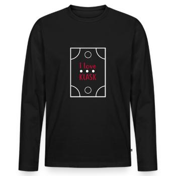 J'aime KLASK - Game Game - T-shirt manches longues Premium bio Homme - noir - Devant - Nico (187cm)
