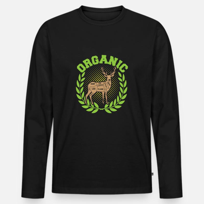 Bio-Jagd - Männer Premium Bio Langarmshirt - Schwarz