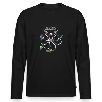 Octopus cadeau soldat pistolet pistolet à eau fils - T-shirt manches longues Premium bio Homme - noir - Devant - Nico (187cm)