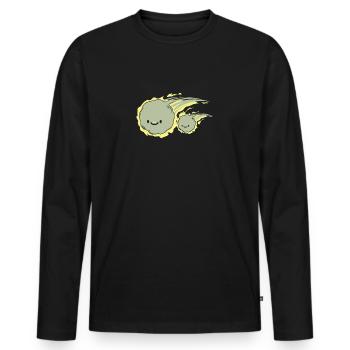 Komet Geschenk Kind Sohn Weltall Astronaut Stern - Männer Premium Bio Langarmshirt - Schwarz - Vorne - Nico (187cm)