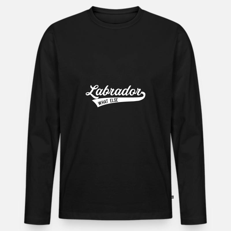 Labrador Retriever - Männer Premium Bio Langarmshirt - Schwarz