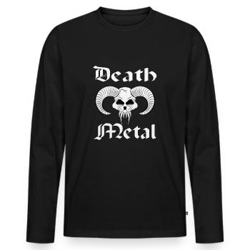 Death Metal - Männer Premium Bio Langarmshirt - Schwarz - Vorne - Nico (187cm)