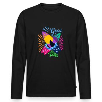 Planches de surf - T-shirt manches longues Premium bio Homme - noir - Devant - Nico (187cm)