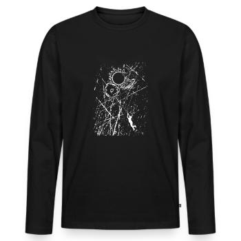 Planètes fantastiques comme ballons - T-shirt manches longues Premium bio Homme - noir - Devant - Nico (187cm)