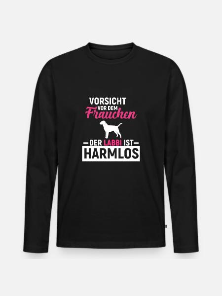 Labrador Retriever - Männer Premium Bio Langarmshirt - Schwarz