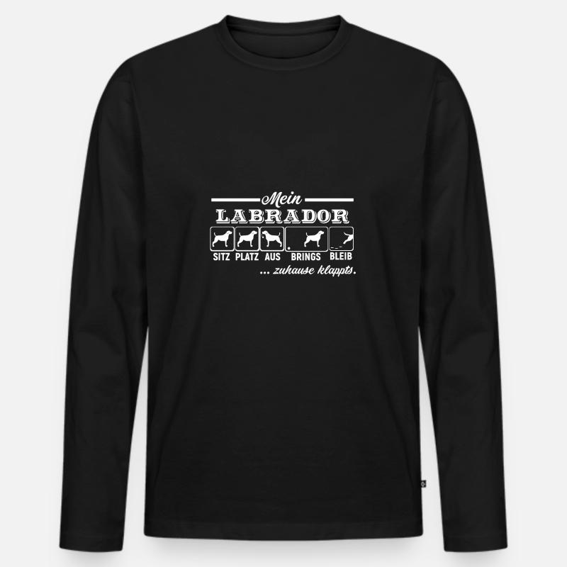 Labrador Retriever - Männer Premium Bio Langarmshirt - Schwarz