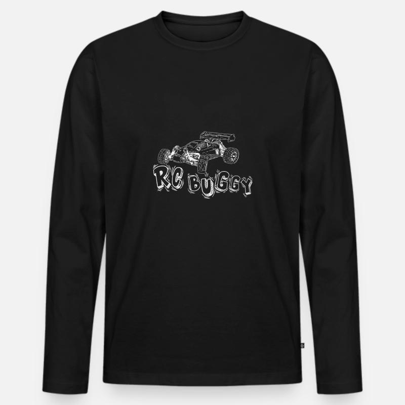 RC BUGGY - Männer Premium Bio Langarmshirt - Schwarz