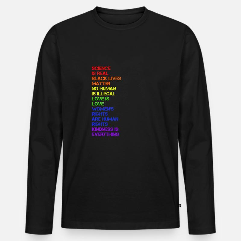 Science is Real - LGBT - Männer Premium Bio Langarmshirt - Schwarz