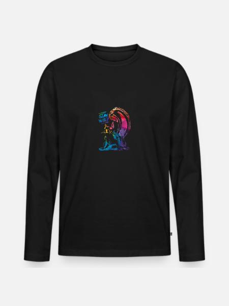squirrel - Men's Premium Organic Long Sleeve Shirt - black