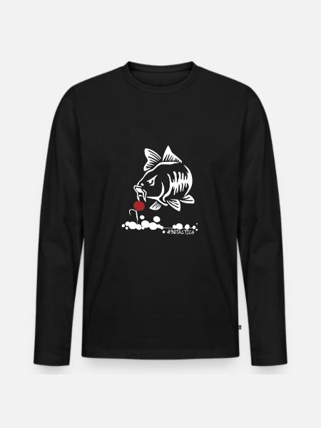 POP UP BOILIE - KARPFEN ANGELN - CARP FISHING - Männer Premium Bio Langarmshirt - Schwarz