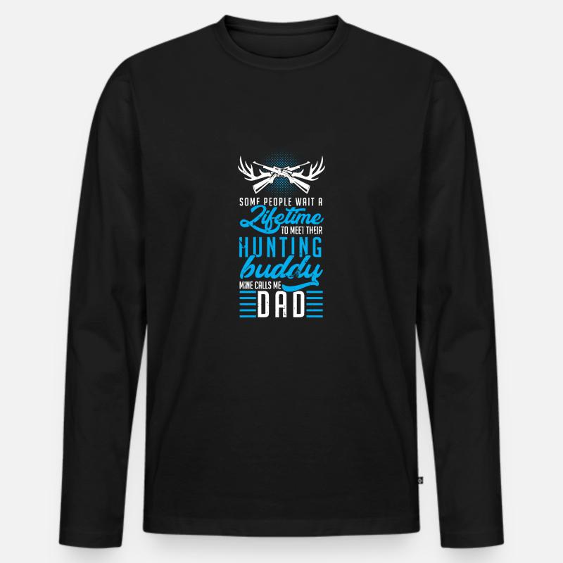 Daddy hunter - Männer Premium Bio Langarmshirt - Schwarz