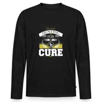 Hunting for a cure - Men's Premium Organic Long Sleeve Shirt - black - Front - Nico (187cm)