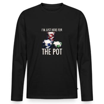 poker - Men's Premium Organic Long Sleeve Shirt - black - Front - Nico (187cm)