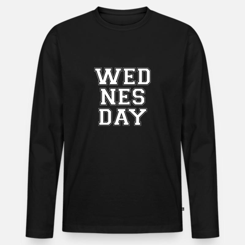 Wednesday Mittwoch - Männer Premium Bio Langarmshirt - Schwarz