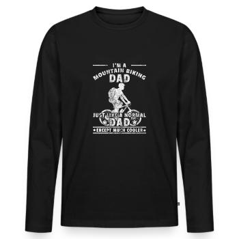 Mountain biking gift Mountain biker Mountain Dad Dad - Men's Premium Organic Long Sleeve Shirt - black - Front - Nico (187cm)