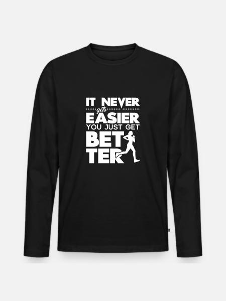 To run - Men's Premium Organic Long Sleeve Shirt - black