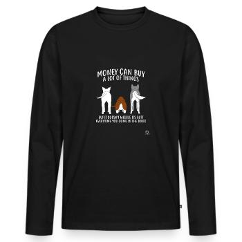 Drôle de chien cadeau de chien - T-shirt manches longues Premium bio Homme - noir - Devant - Nico (187cm)