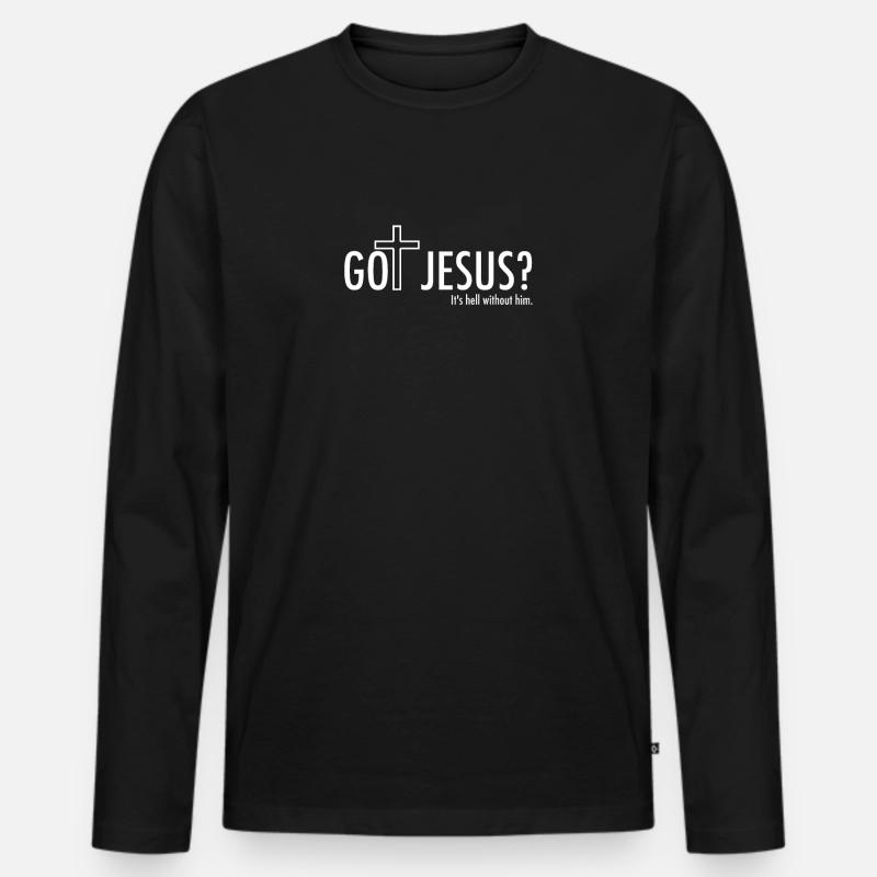 Got Jesus? - Männer Premium Bio Langarmshirt - Schwarz