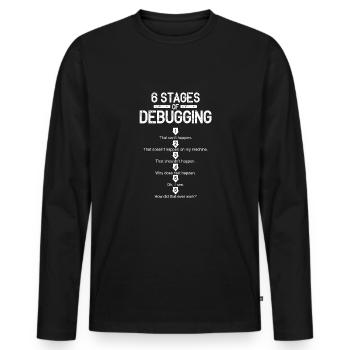 Debugging Programmer Computer Science Computer Nerd - Men's Premium Organic Long Sleeve Shirt - black - Front - Nico (187cm)