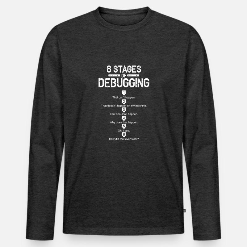 Débogueur programmeur Computer Science Computer Nerd T-shirt manches longues Premium bio Homme
