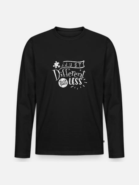 autism - Men's Premium Organic Long Sleeve Shirt - black