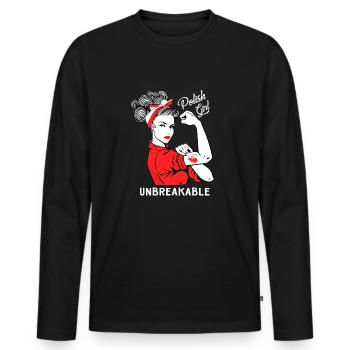 Polnische Mädchen unzerbrechlich - Männer Premium Bio Langarmshirt - Schwarz - Vorne - Nico (187cm)