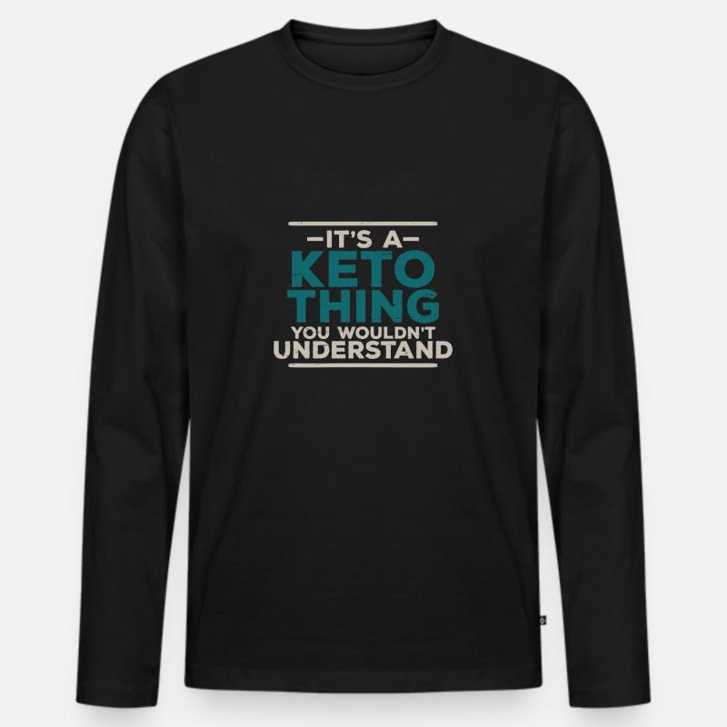 KETO - Männer Premium Bio Langarmshirt - Schwarz