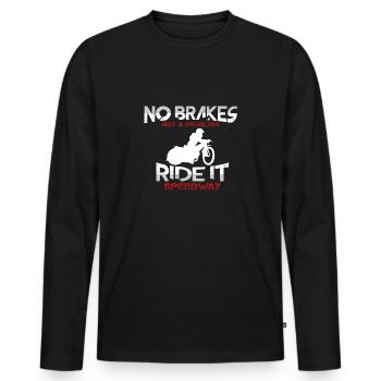 Speedway - Men's Premium Organic Long Sleeve Shirt - black - Front - Nico (187cm)