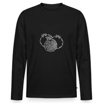 Fruit de la grenade Fruit Fruit - T-shirt manches longues Premium bio Homme - noir - Devant - Nico (187cm)